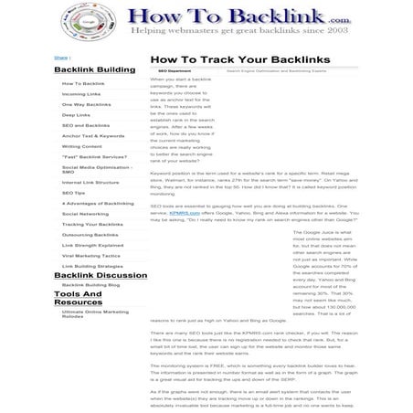 How to track your backlinks