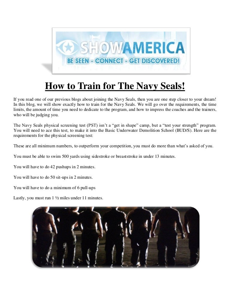 How to train for the navy seals!