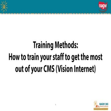 Training Methods: How to train your staff to get the most out of your CMS