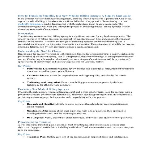 How to Transition Smoothly to a New Medical Billing Agency.pdf