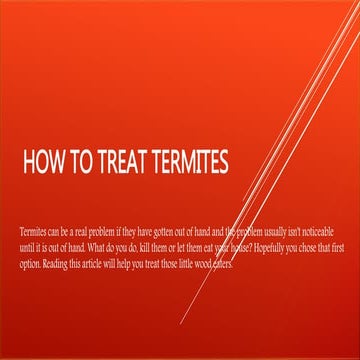How to Treat Termites | PPTX