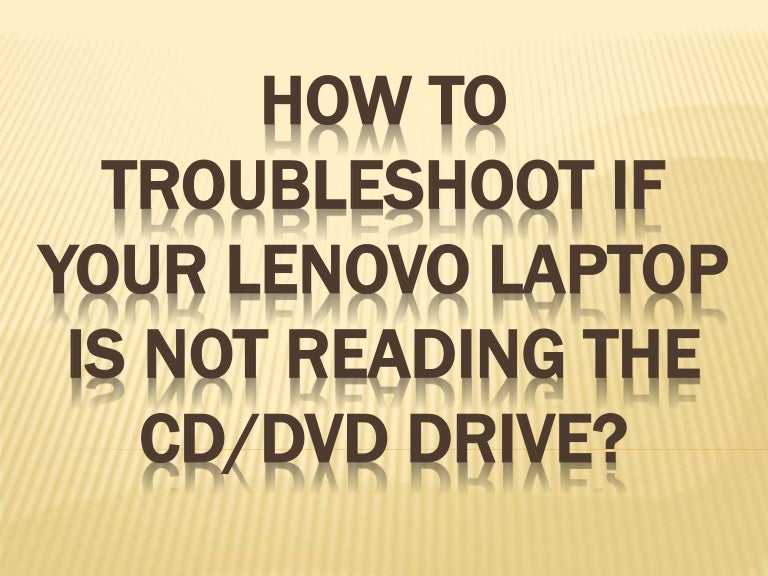lenovo cd drive not reading