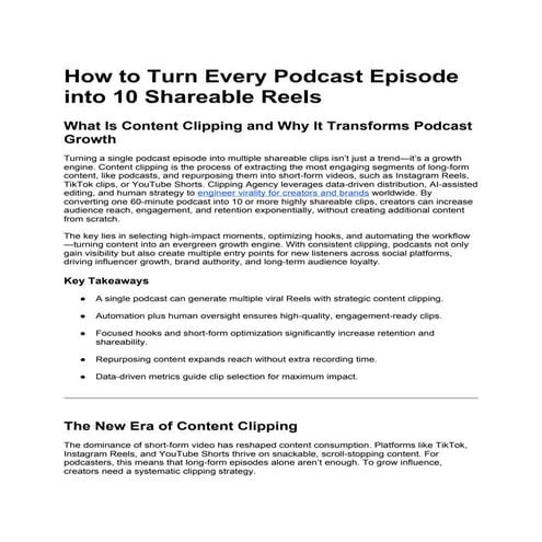 How to Turn Every Podcast Episode into 10 Shareable Reels.docx