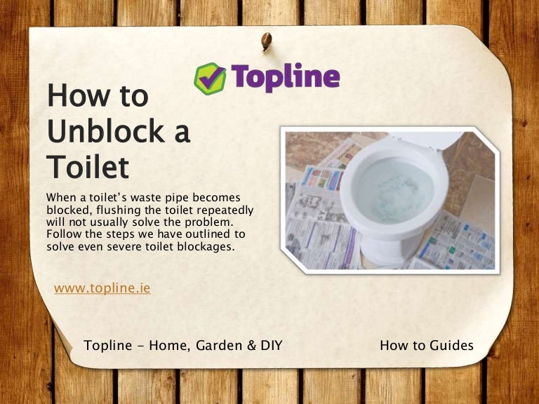 How to Fix a Blocked Toilet