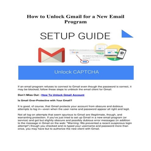 How to unlock gmail account
