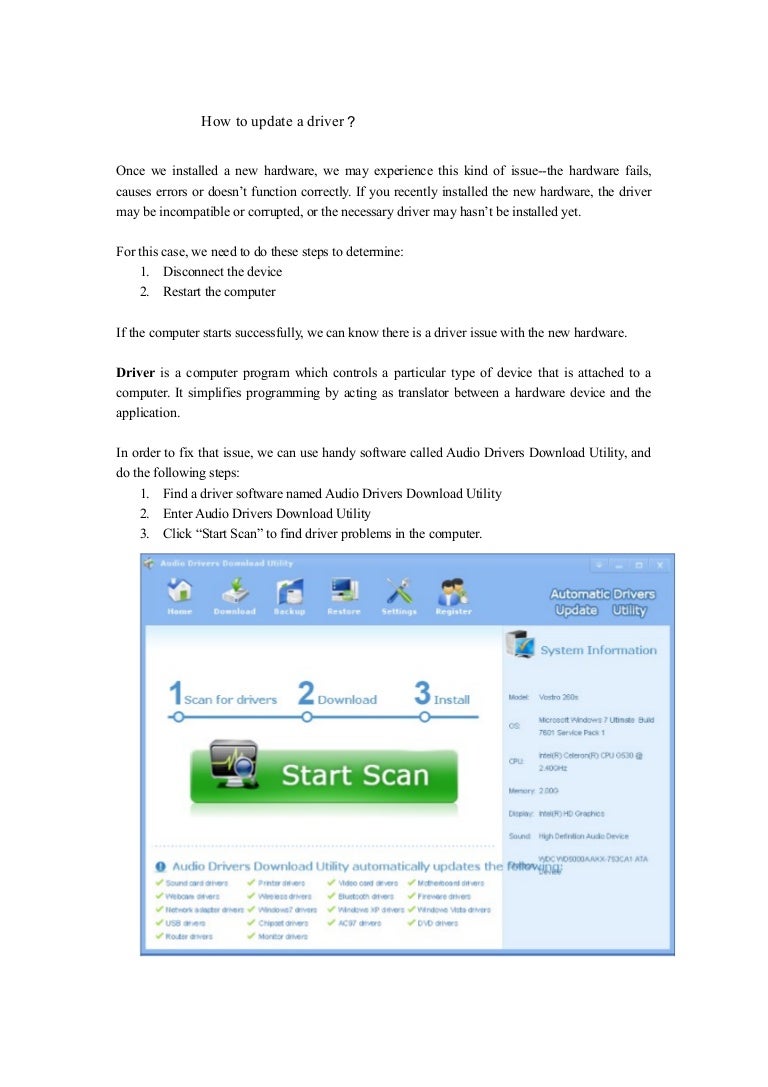 How to update a driver
