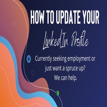How to update your linked in profile