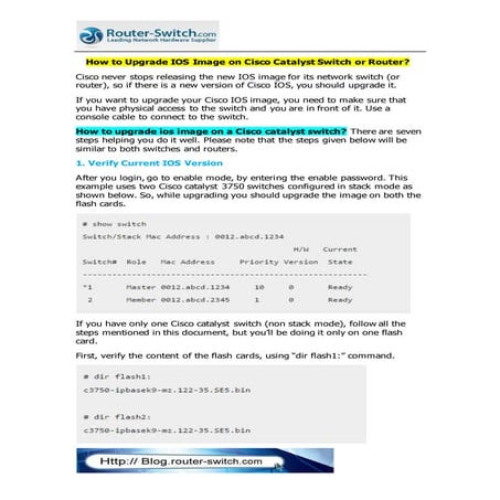 How to upgrade ios image on cisco catalyst switch or router