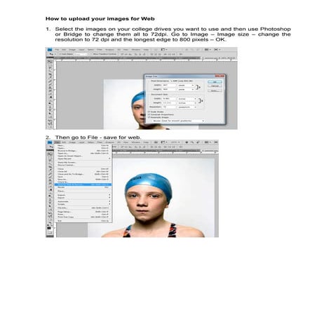 How to upload images for web