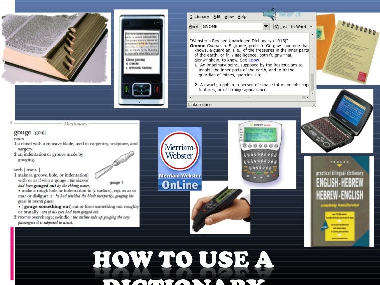 How to use a dictionary short version