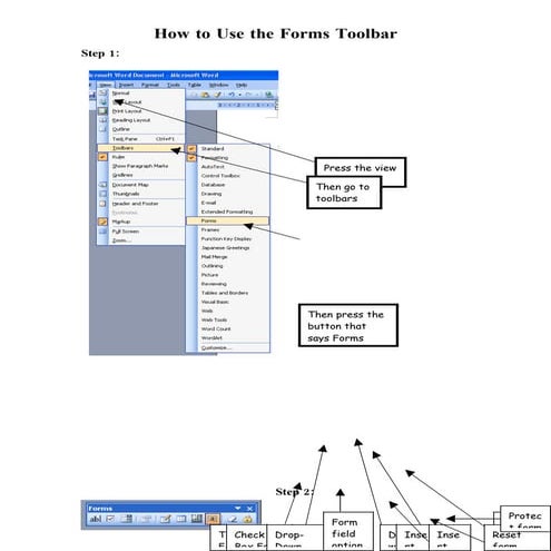 How To Use A  Forms  Toolbar