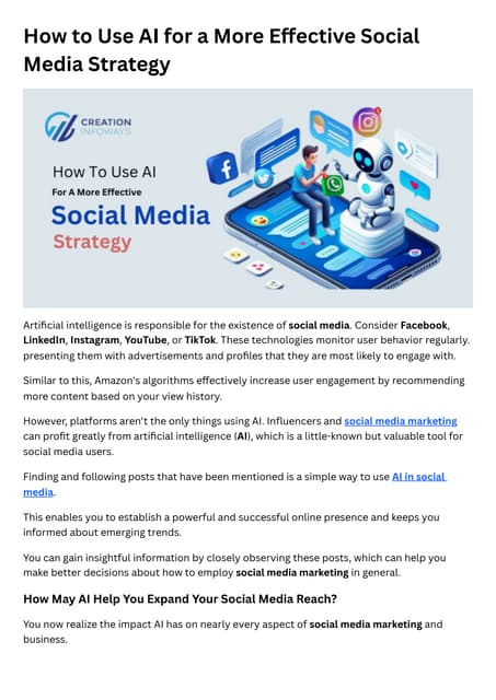 Guide to Using AI for Social Media Posts - Skillfloor | PDF