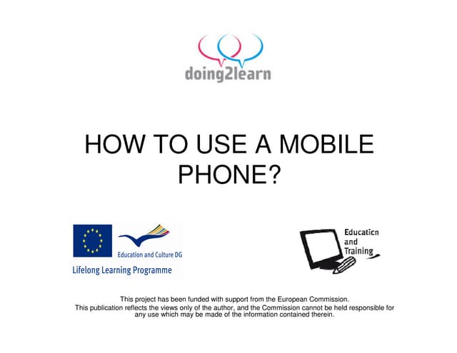 How To Use A Mobil Phone