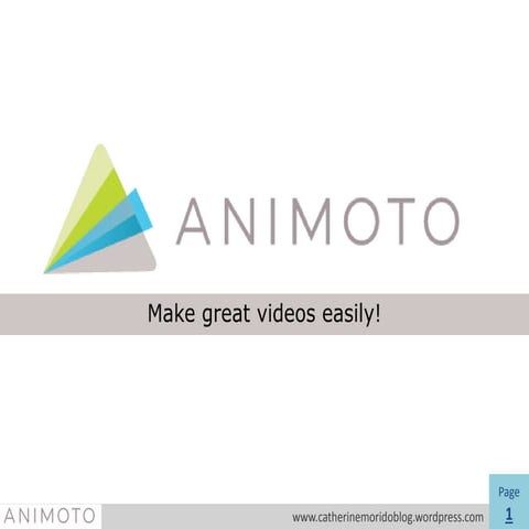 How to Use Animoto and Make Great Video Easily-CatherineMorido-theRockstarVP