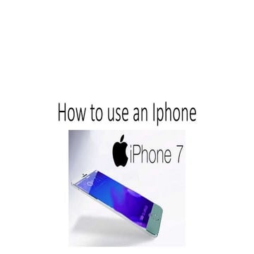 How to use an iphone
