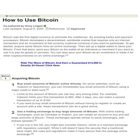 How to Use Bitcoin