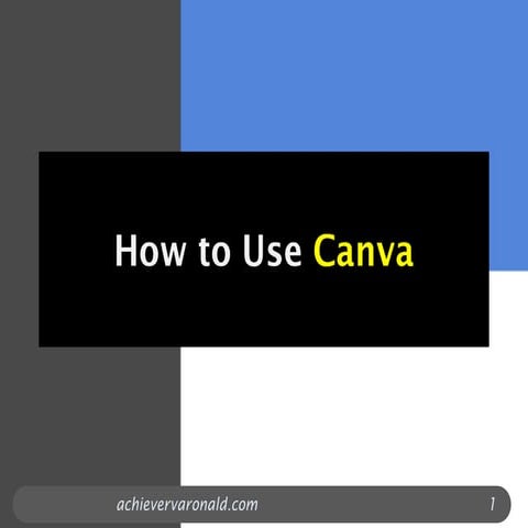 How to use canva