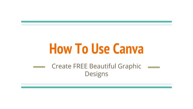 How To Use Canva