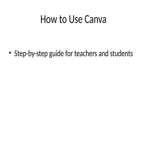 Canva for Education | PDF
