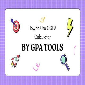 How to Use CGPA Calculator by GPA Tools 2025 | PDF