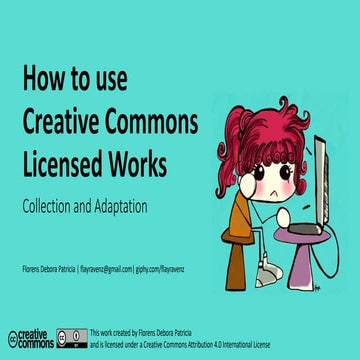 How to use creative commons licensed works