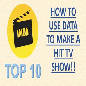 How to use data to make a hit tv show