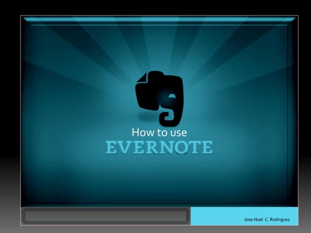 How to use evernote