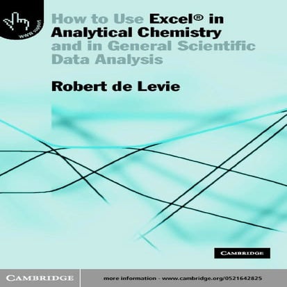 How to use excel in analytical chemistry and in general scientific data analy...