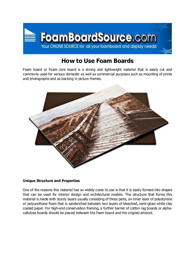 How to Use Foam Boards