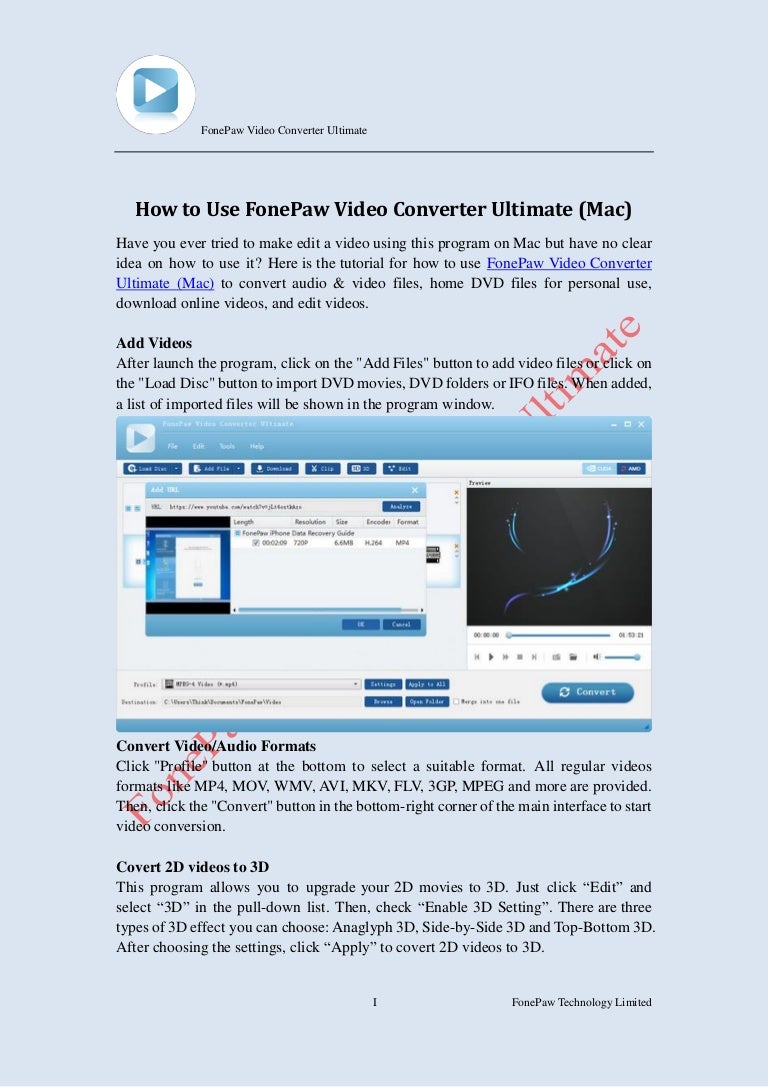 Instal the new version for apple FonePaw Video Converter Ultimate 8.2