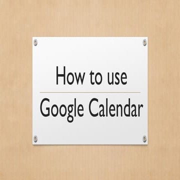 How to use Google Calendar to create an event