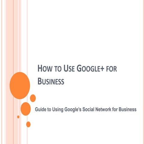 How to use google+ for business