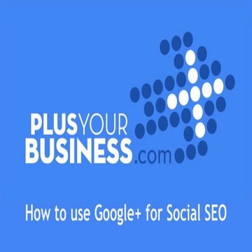 How to use Google+ for Social SEO