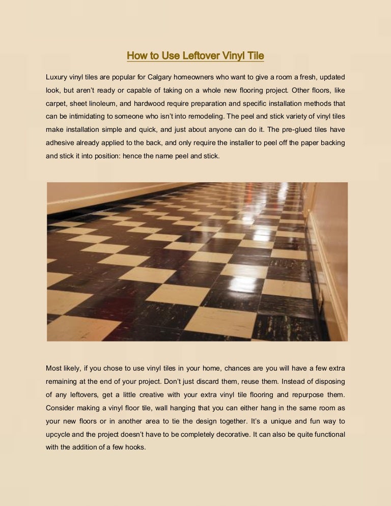 How To Use Leftover Vinyl Tile