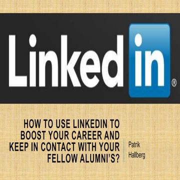 How to use LinkedIn to boost your career