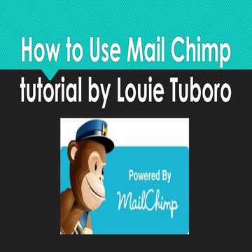 How to use mail chimp tutorial by Louie Tuboro