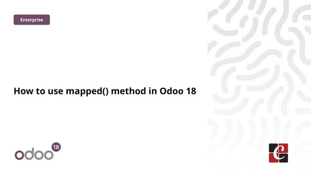 How to  use  mapped() method  in Odoo 18