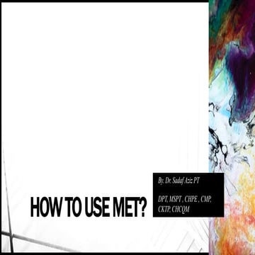 MET: Muscle Energy Technique | PDF