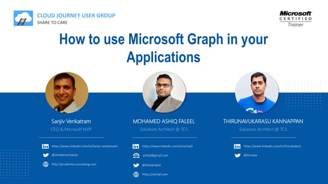 How to use Microsoft Graph in your applications