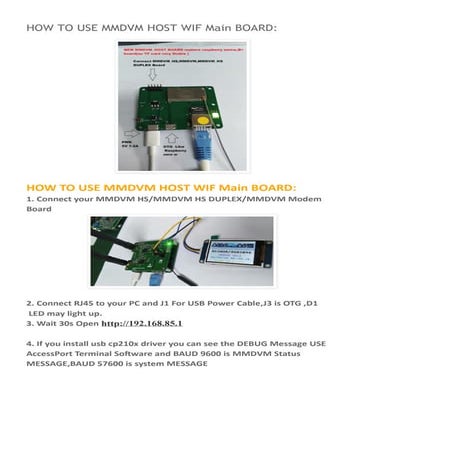 How to use mmdvm host - main board