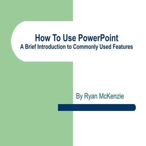 How to use powerpoint