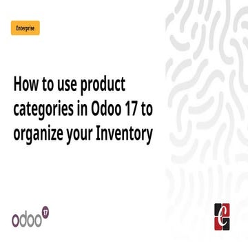 How to use product categories in Odoo 17 to organize your Inventory