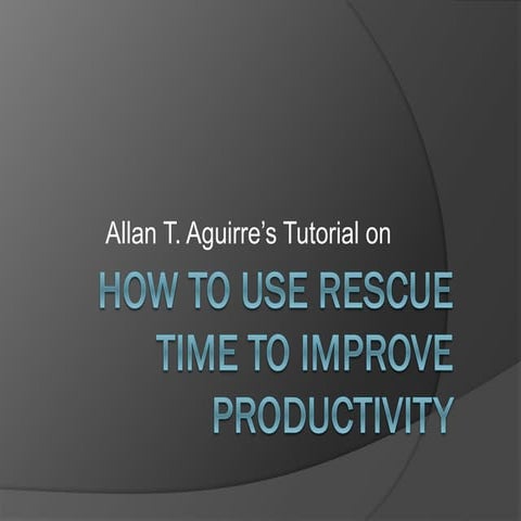 How to Use Rescue Time to Increase Productivity