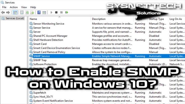 Activate Snmp Windows 10 – How to Enable SNMP on Windows 10 – SSMSR