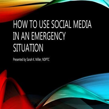 How to use social media in an emergency