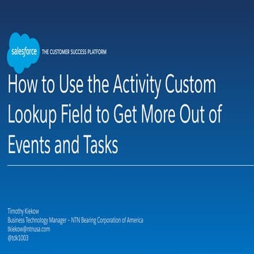 How to Use the Activity Custom Lookup Field to Get More Out of Events and Tas...
