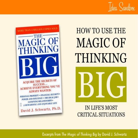How To Use The Magic Of Thinking Big