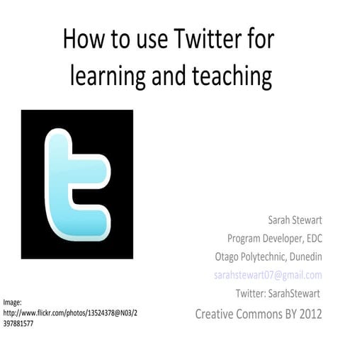 How to use Twitter for learning and teaching