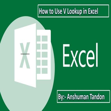 How to use V Lookup in Excel | PPT