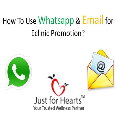 How to use whatsapp & email for eclinic 